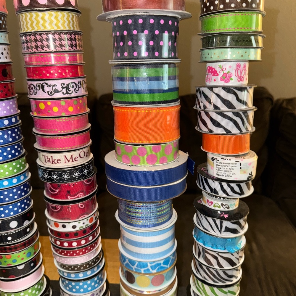 Mixed Decorative Ribbon Bundle - Assorted Colors and Patterns - Picture 4 of 4